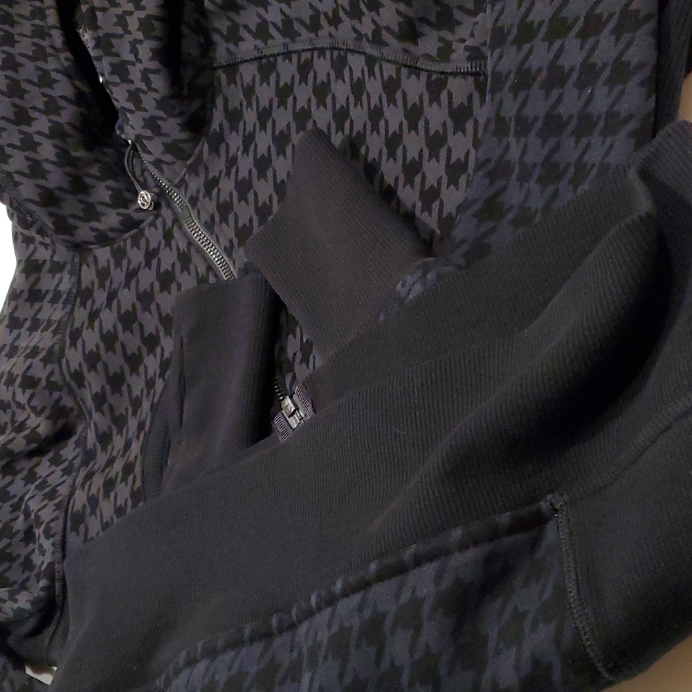 Lululemon Scuba Hoodie II, Giant Houndstooth Dip Dye Deep Coal Black/Bla… - Picture 11 of 11